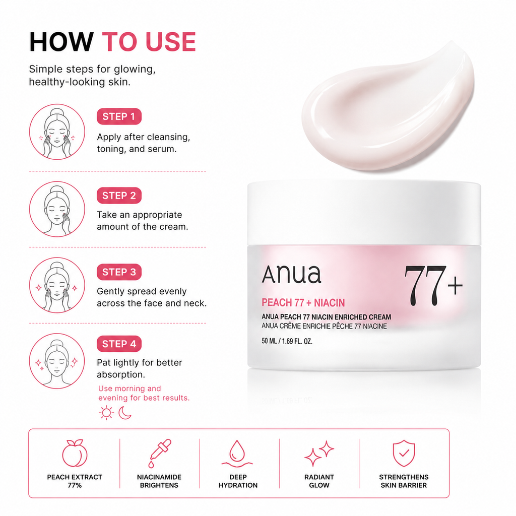 Anua Peach 77 Niacin Enriched Cream (50ml)