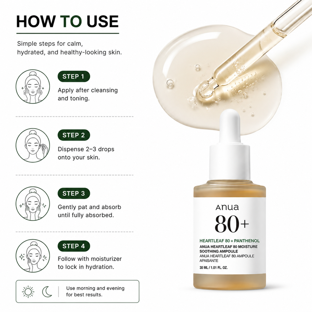 Anua Heartleaf 80 Moisture Soothing Ampoule (30ml)