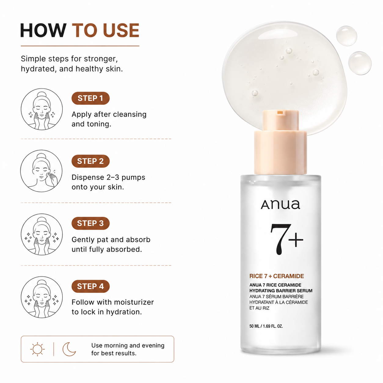 Anua Rice Ceramide Hydrating Barrier Serum (50ml)