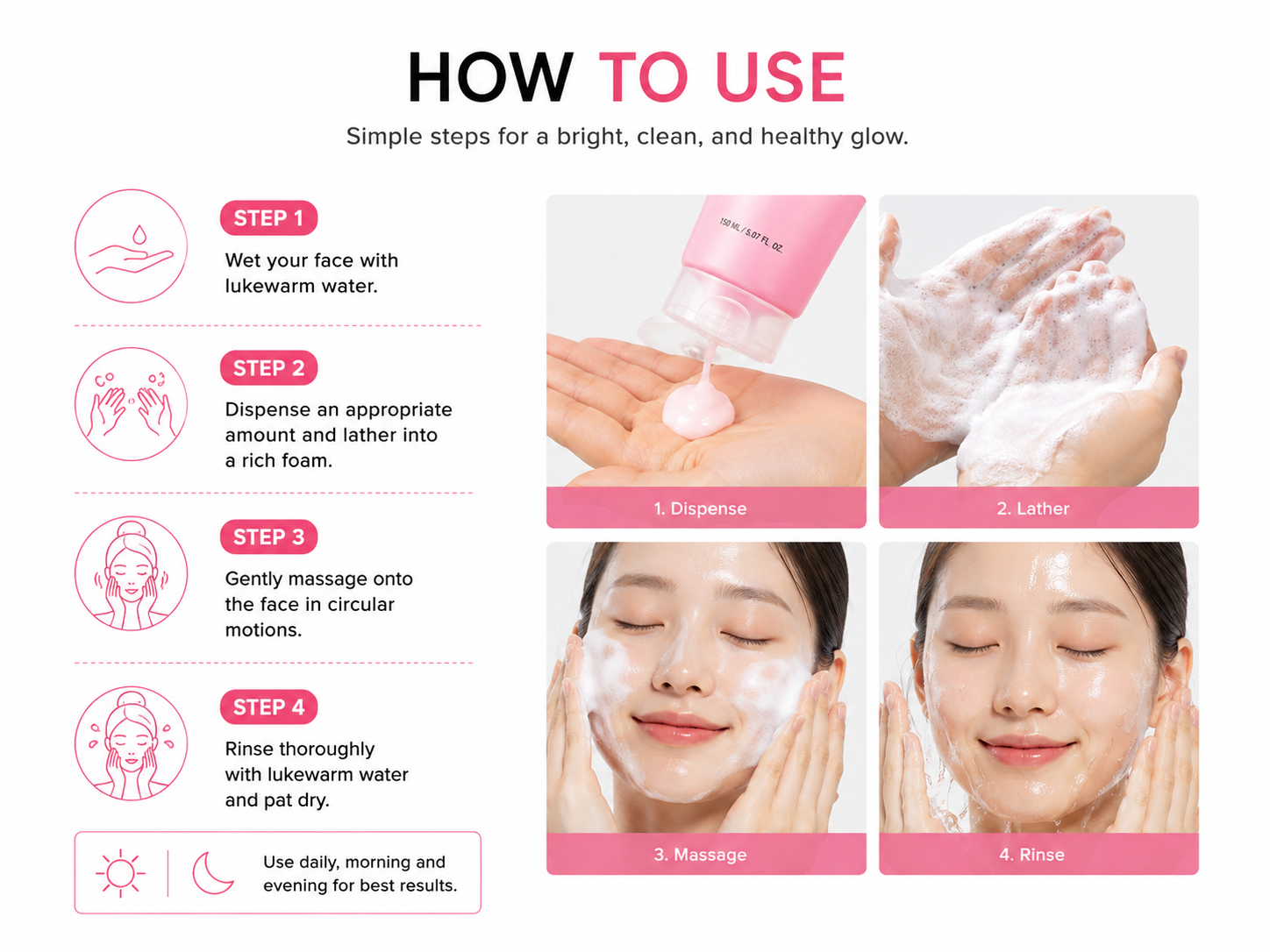 Anua Peach Niacin Spread Cleansing Foam Brightening & Hydrating Cleanser (150ml)