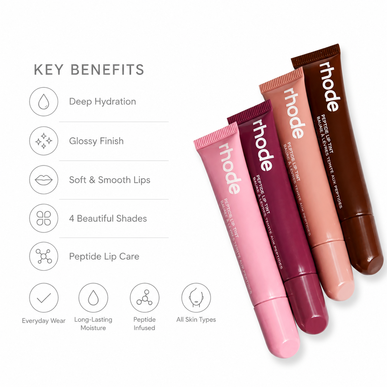 Rhode Peptide Lip Tint 4 Pack Combo